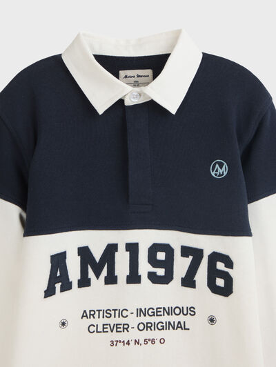 SUDADERA POLO ARTISTIC KIDS AZUL MARINO