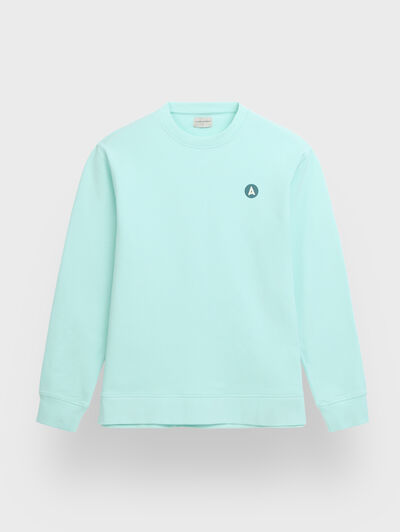 SUDADERA LOGO VERDE AGUA