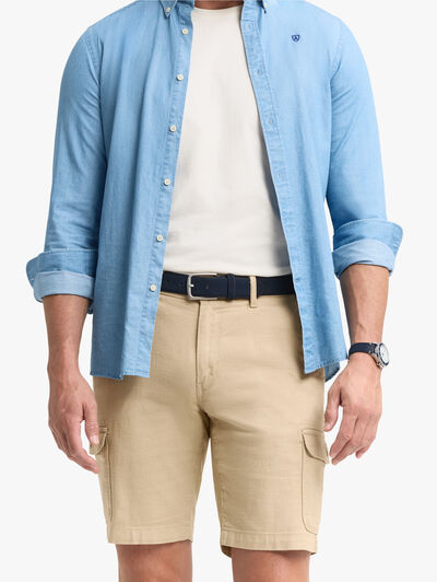 BERMUDA TINTADA CARGO CAMEL