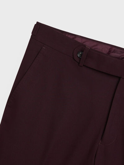 PANTALON DOPPIO PLAIN BURDEOS