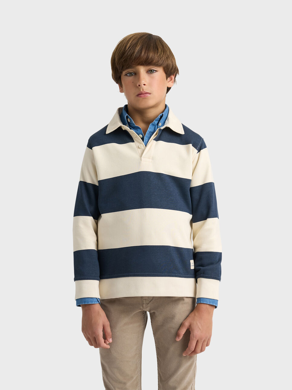 SUDADERA POLO RAYAS KIDS