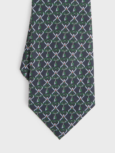 CORBATA PRINTED AZUL MARINO