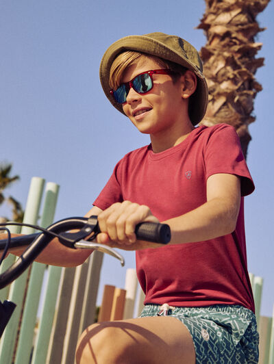 CAMISETA BASICA KIDS BURDEOS