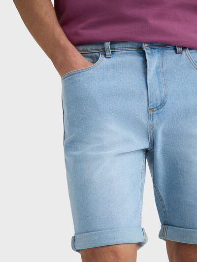 BERMUDA DENIM VUELTA CELESTE