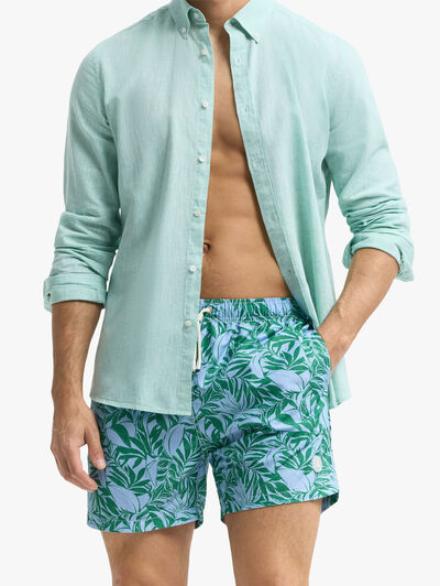BAÑADOR TROPICAL VERDE