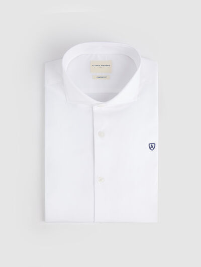 CAMISA COMFORT FIL A FIL BLANCO