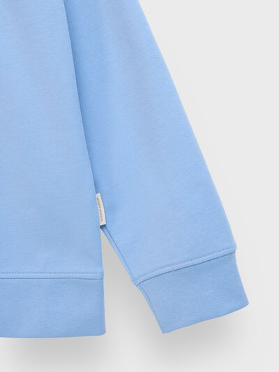 SUDADERA LOGO CELESTE