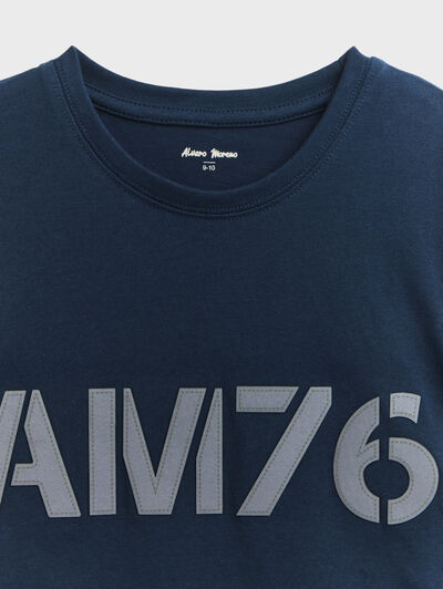 CAMISETA AM KIDS AZUL MARINO