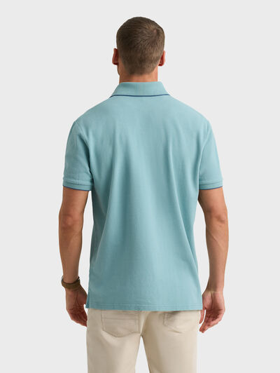 POLO CONTRAST AZUL