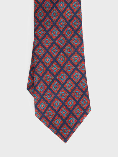 CORBATA PRINTED AZUL MARINO