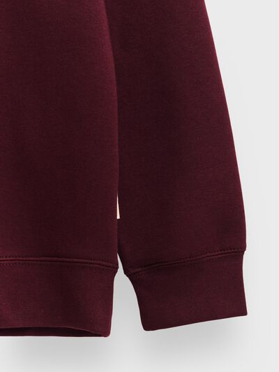 SUDADERA CONTRAST BURDEOS