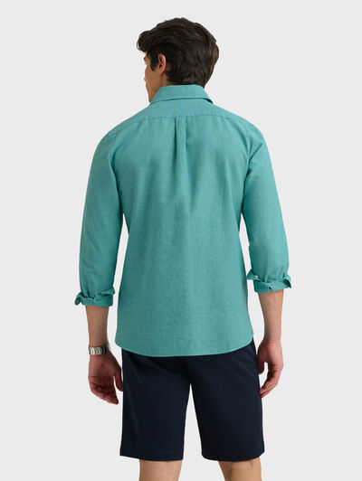 CAMISA LINO CHAMBRAY AZUL