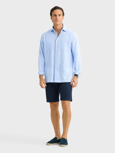 CUBANA LINO CHAMBRAY CELESTE