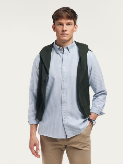 CAMISA OXFORD DIPLO AZUL