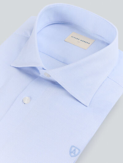 CAMISA VESTIR MICRO CELESTE