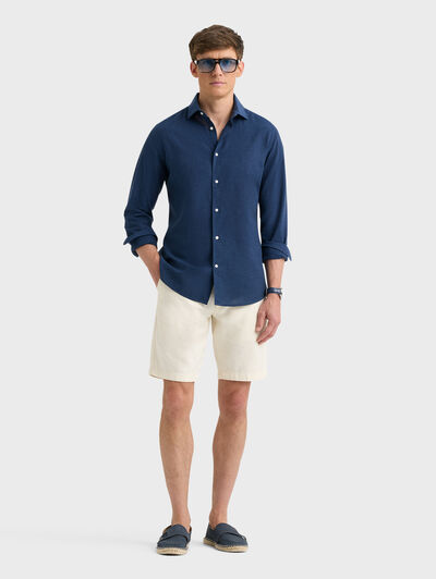 CAMISA LINO ALEX AZUL MARINO