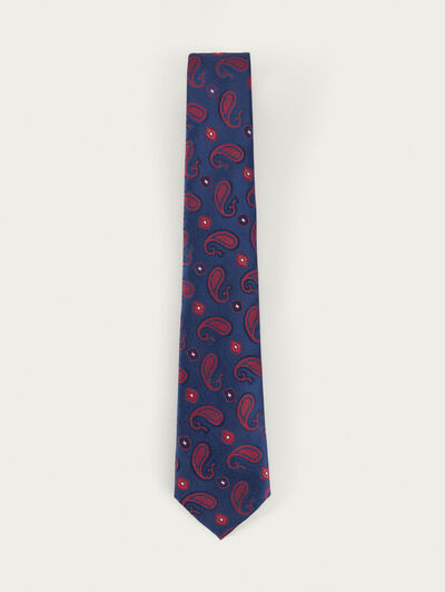 CORBATA JACQUARD MF AZUL MARINO