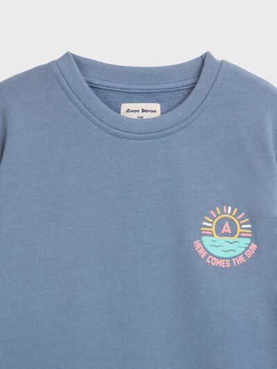 SUDADERA SURF KIDS AZUL