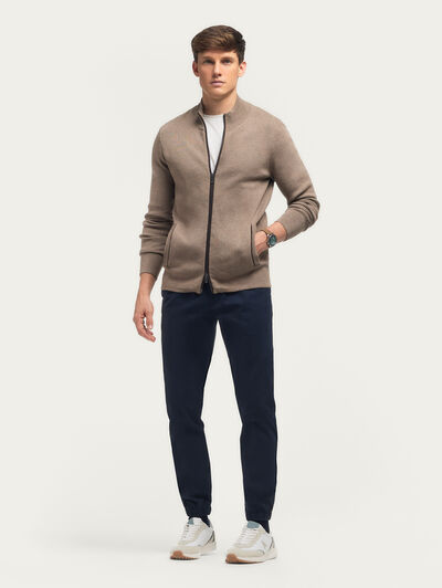 CARDIGAN CONTRASTE BEIGE