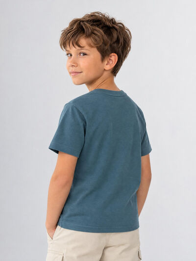 CAMISETA BASICA KIDS AZUL
