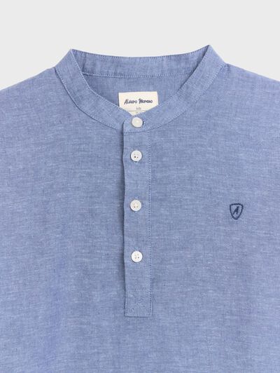 POLERA LINO MAO KIDS AZUL MARINO