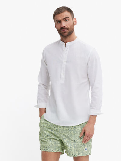 CAMISA LINO C.MAO BLANCO