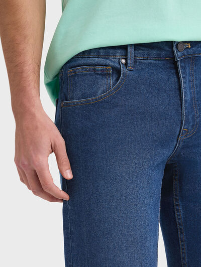 BERMUDA DENIM 5P AZUL MARINO