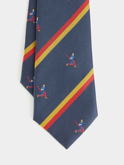CORBATA JACQUARD MF AZUL MARINO