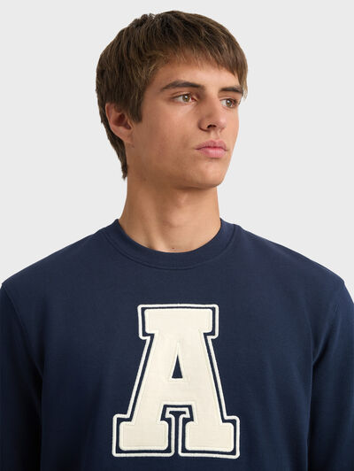 SUDADERA COLLEGE AZUL MARINO