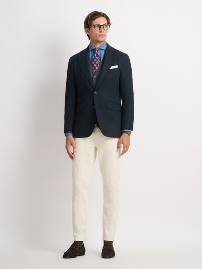 AMERICANA ESPIGA TWIST AZUL MARINO