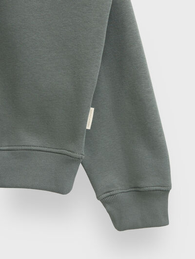 SUDADERA BASICA OVERSIZE VERDE