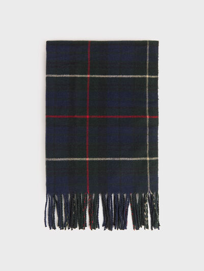 BUFANDA CHECKS AZUL MARINO