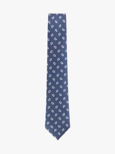 CORBATA JACQUARD MF AZUL MARINO