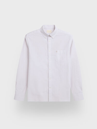 CAMISA MIL RAYAS POCKET BEIGE