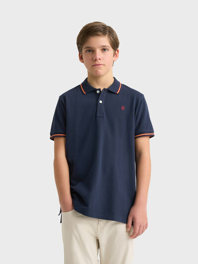 POLO FLAG KIDS AZUL MARINO