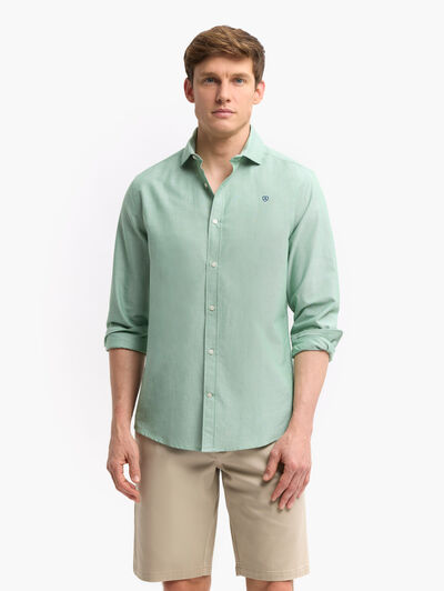 CAMISA PIN POINT VERDE