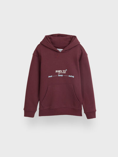 SUDADERA SHINE KIDS BURDEOS
