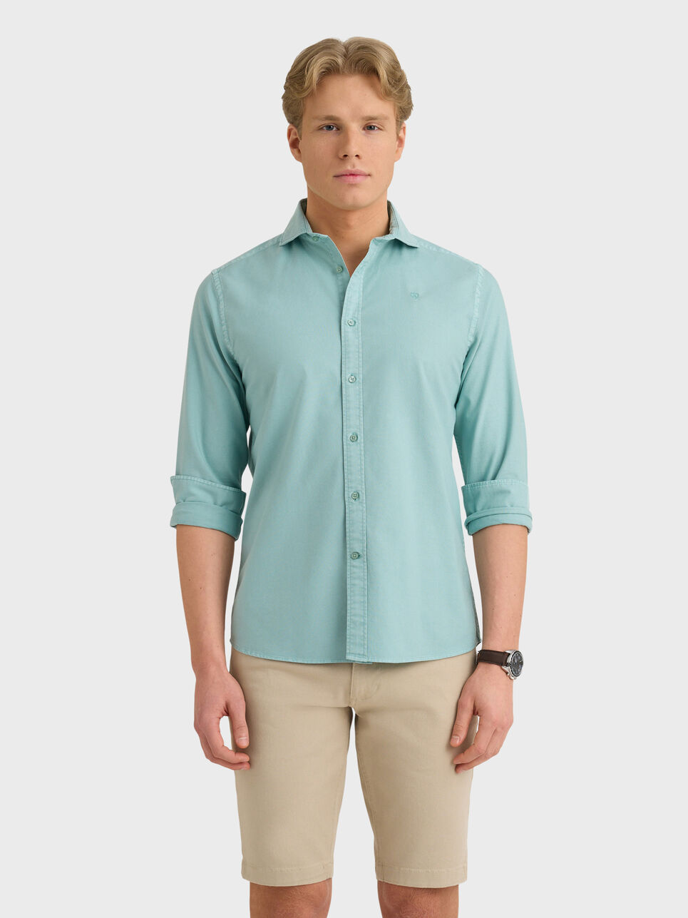 CAMISA OXFORD DYE TIE COLLAR