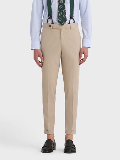 PANTALON DOPPIO PLAIN BEIGE
