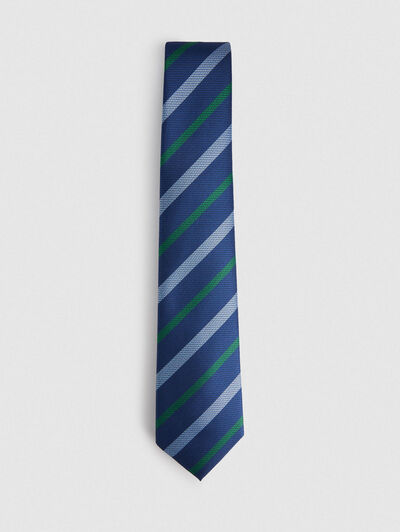 CORBATA JACQUARD MF AZUL MARINO