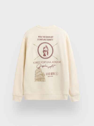 SUDADERA GRAPHIC BEIGE