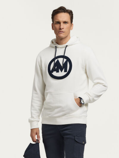 SUDADERA LOGO BLANCO