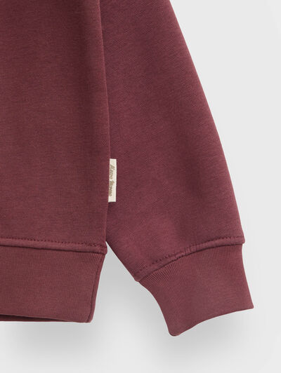 SUDADERA BASICA KIDS BURDEOS