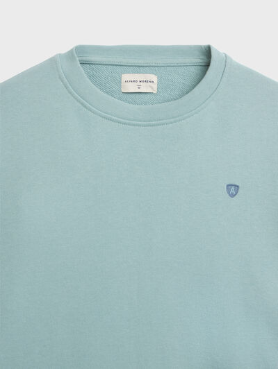 SUDADERA BASICA VERDE AGUA