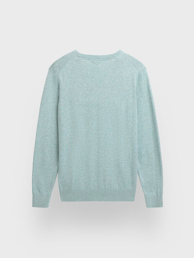 JERSEY V-NECK VERDE AGUA