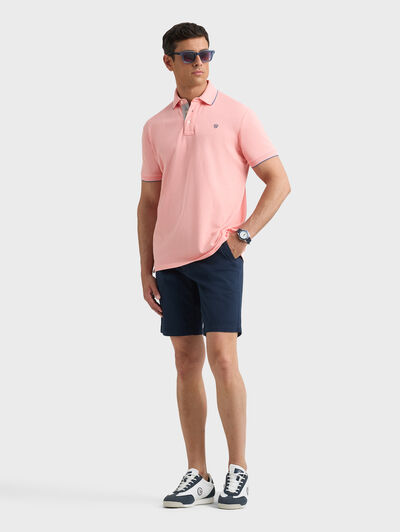 POLO CONTRAST SALM&Oacute;N