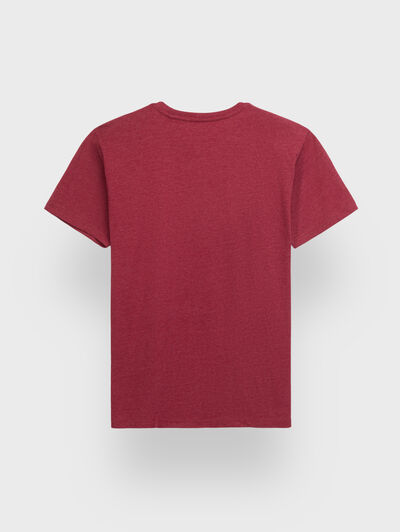 CAMISETA MELANGE BURDEOS