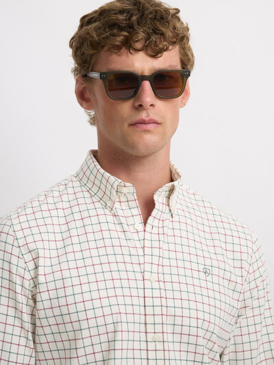 CAMISA FLANNEL CHECKS BURDEOS