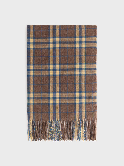 BUFANDA CHECKS MARRÓN