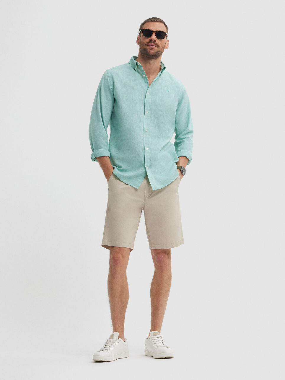 CAMISA LINO C. BOTON